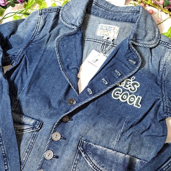 Free People x Sandine Rose Denim Jacket TRES COOL - Picture 7 of 12